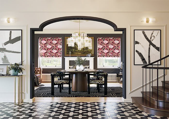 Faded Glamour, Fairground Black - Motorised Roman Blind - Image 8